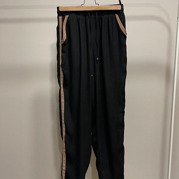 FIFTY STREET Flowy Black Pants with Waistband - Size M - Picture 1 of 4